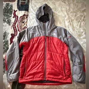 The North Face Summit Series Down Jacket | Medium | Red and Gray | Hoodie | TNF